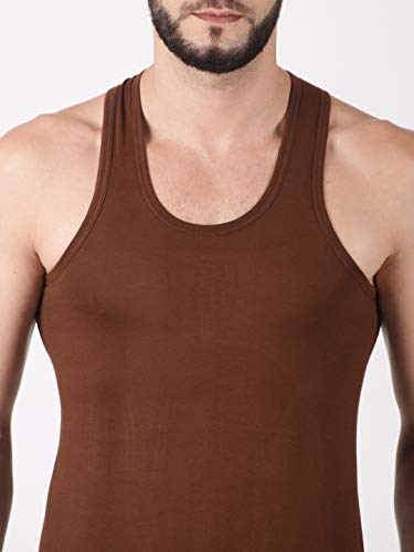 Image of Dollar Lehar Men Combed Cotton Round Neck Vest -Colour May Vary