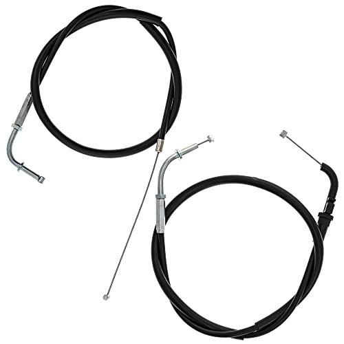 NICHE Push Pull Throttle Cable Set for Kawasaki Ninja ZX6