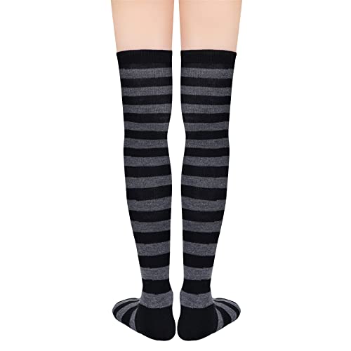 Zando Women's Over Knee Thigh High Striped Socks - Novelty Knee High Stockings for Cosplay2
