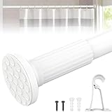 さえだ 突っ張り棒 強力 取付幅130~320cm 組立簡単 ばね式強力タイプ 穴あけ不要 超強力つっぱり棒 ドリル不要 伸縮棒 耐荷重30~10kg つっぱり棒 炭素鋼製 パイプ直径32mm 省スペース 服掛け 洗濯物干し 室内 浴室 お風呂 窓枠 耐震 転倒防止 日本語説明書付 (ホワイト)