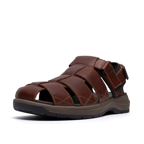 [クラークス] サンダル 歩きやすい ガイドビューコーブ メンズ ダークブラウンレザー 28.0 cm