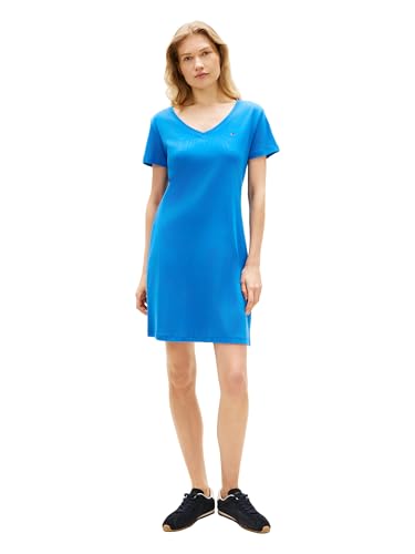 tommy hilfiger casual dress Women's Jersey T Shirt Red Size Large flare dress is perfect for any casual occasion Tommy Hilfiger Women's Contrast-Stripe Ribbed