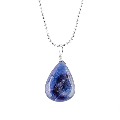 Zembience Natural Blue Sapphire Gemstones Pendant Necklace cover