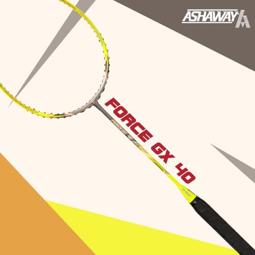 Image of ASHAWAY Force GX 40 Unstrung Badminton Racquet | Jointless, Even Balanced & Graphite Rackets | Racket Without String | 28 lbs Shuttle Bat for Intermediate Players