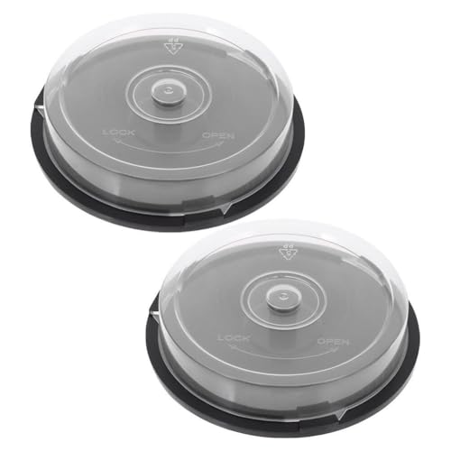 Ciieeo Empty Cd Bucket Dvd Storage Container Portable Disc Organizer Case 5.55X5.55X1.25In Compact Disc Holder for Home and Travel