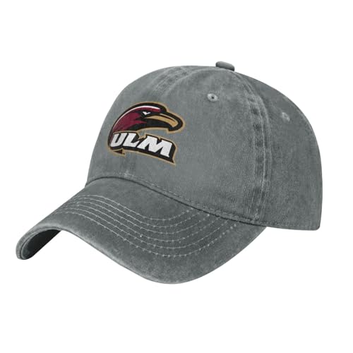 ULM Warhawk Adult Adjustable Classic Washed Casquette Cap Hat Baseball Cap for Man Woman Gray