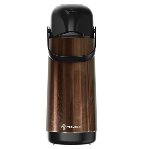 GARRAFA TÉRMICA LÚMINA 1L INOX MARROM