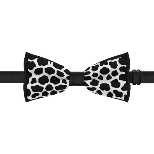 GoasNei Cow Print Bow Tie for Men Adjustable Necktie Funny Tie Neck Ties for Weddings Party