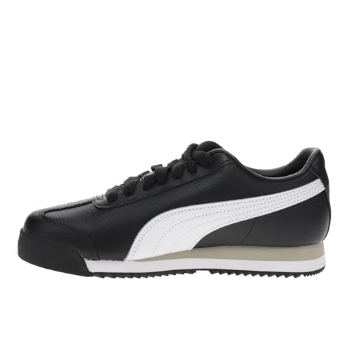PUMA Puma Women's Roma, 24-Standard-Puma Black-Puma White-Smokey Gray, 6.5