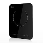 GIONIEN Portable Induction Cooktop 1200W,Single Hot Plate Countertop Burner 110~120V,Sensor Touch Electric Cooker,10 Power,0.94”Ultra Thin,6.69” Heating Coils,Child Safety Lock,Timer