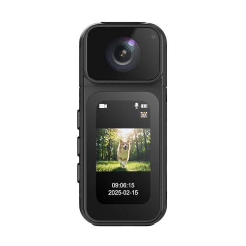 Camera da Pollice Sports WiFi 2.7K 1080p 180 ° Ruotare Il Videoregistratore Digitale con Schermo IPS da per Il Ciclismo 1.47 pollici nero