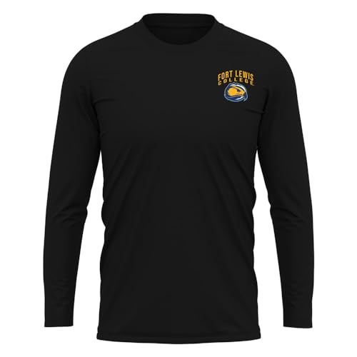 Campus Lab Fort Lewis College Adult Men's Sport Long Sleeve Left Chest Logo, Black, Medium