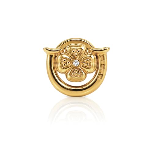 Image of Equetech Lucky Horseshoe Equestrian Showing Tie Pin - Gold - One size