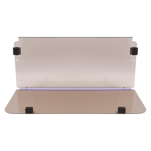 ECOTRIC Folding Windshield Compatible with 1982-2000.5 Club Car DS Golf Cart Smoke Style Front Windscreen Tinted