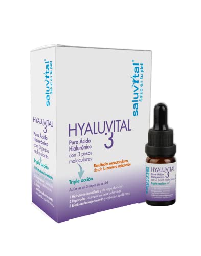 Ácido Hialurónico puro Hyaluvital 3 | Sérum Facial Hidratante, Reparador y Antienvejecimiento | Saluvital | 15ml Cover