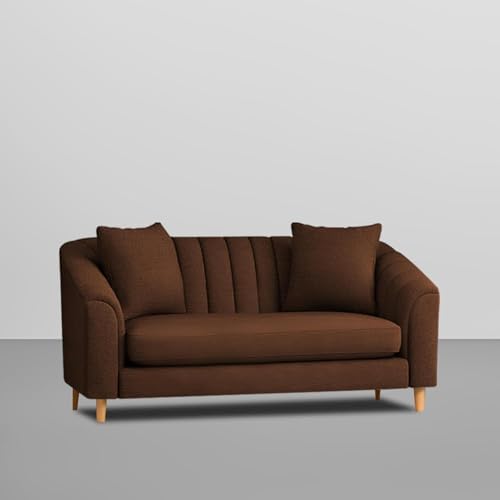 Image of Casaliving Doraldo 2 Seater Sofa Set for Living Room Premium Fabric Sofa for Living Room (Brown, 2 Seater)