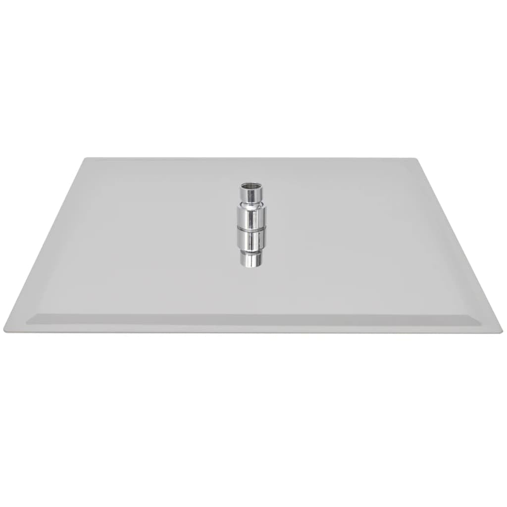 Doccetta a pioggia in acciaio inox, 40 x 40 cm, quadrata, con 224 ugelli anticalcare, soffione doccia per soffitto a parete, risparmio idrico, alta pressione, massaggio, wellness, accessorio