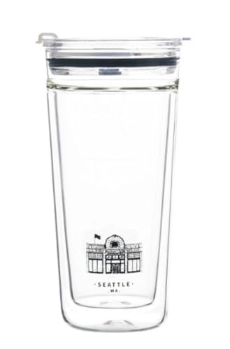 【Zeusom】タンブラーグラス 二重構造グラス 蓋付き ストロー付き 耐熱ガラス 容量 420ml 断熱 密閉性 耐熱 耐冷 透明 厚底 電子レンジ対応 日常使い オフィス用 贈り物 使いやすい 多用途 (A)