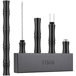 أداة TISFA Cigar Draw Enhancer ، مجموعة 3 في 1 Cigar Punch مع قاطع Draw Enhancer و Twin Nubber ، فواصل من الفولاذ المقاوم للصدأ فائقة الوضوح ( أسود )