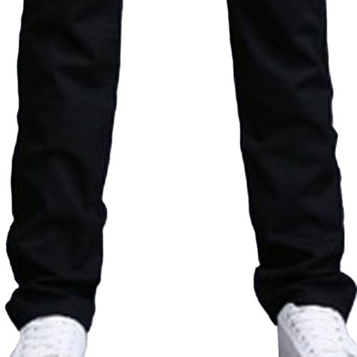 Men's Solid Straight Leg Classic Pants Regular Fit Lightweight Outdoor Trousers Cotton Stretch Summer Pants4