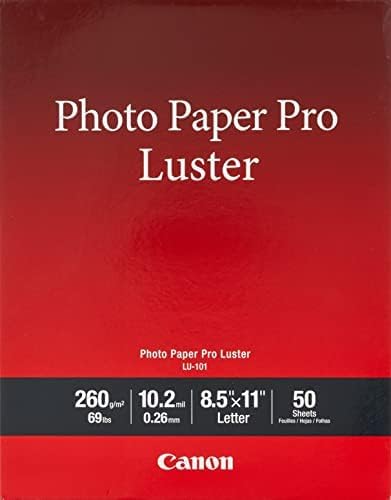 Image of Canon LU-101 LTR(50) Luster Photo Paper Letter, 50 Sheets (LU-101 LTR) (Pack of 10)