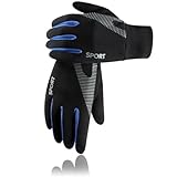 防寒グローブ 子供用 防寒手袋 キッズ【裏起毛・撥水加工・滑り止め・耐磨耗性】サッカー 手袋 ジュニア 防風 保温 男の子 女の子 自転車グローブ 通学 登山 サイクル サッカー スポーツ(ブルー,XL)