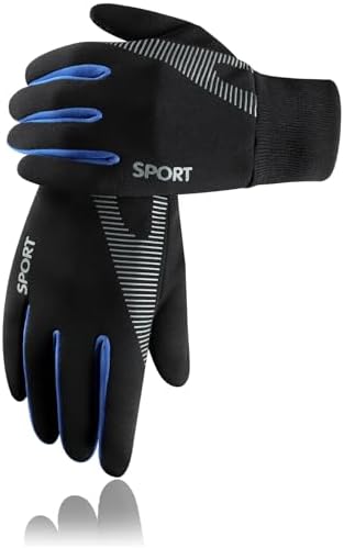 （09:00時点） 防寒グローブ 子供用 防寒手袋 キッズ【裏起毛・撥水加工・滑り止め・耐磨耗性】サッカー 手袋 ジュニア 防風 保温 男の子 女の子 自転車グローブ 通学 登山 サイクル サッカー スポーツ(ブルー,XL)