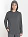 Latuza Women's Bamboo Viscose Pajama Lounge Top Long Sleeve Hooded Sleep Shirt,Dark Gray, Large