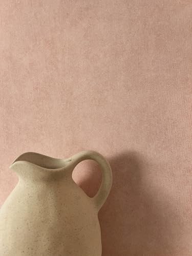 Newroom Papier Peint Intissé Rose Vinyle Aspect Textile - Moderne Uni Champagne Brillant Salon Chambre