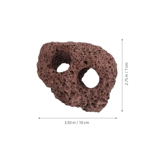Image of 6 pcs Lava Rock for Aquarium, Volcanic Rocks Small Dark Brown Volcanic Pumice Stones, Aquarium Stones Aquascaping for Fish Tank Decoration, 3.93x2.75x1.57inch