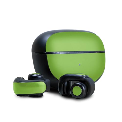 Image of Skin Compatible with Bose Ultra Open Earbuds - Solid Lime Green - Premium 3M Vinyl Protective Wrap Decal Cover - Easy to Apply | Crafted in The USA by MightySkins