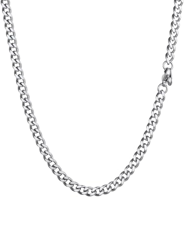 PROSTEEL - PROSTEEL Collier Homme Chaîne Acier Inoxydable 61cm/4.8mm Miami Chain Necklace Hip Hop Style - 4.0/5