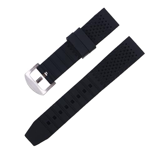 Holibanna Bracelet De Montre Silicone Noir Étanche Et Respirant Pour Sport Activités Extérieures