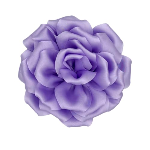 Image of Rose Brooch and Pin for Women Elegant Delicate Flower Pin Shawl Clip Duck Beak Clip for Women's Dress Banquet Party Jewelry Gift