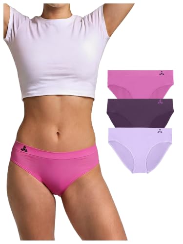 Image of Balanced Tech Moisture Wicking Underwear for Women, Seamless Workout Hipster Brief Bikini Panties