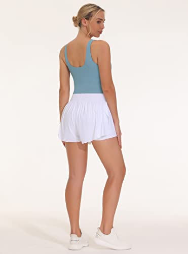 Image of THE GYM PEOPLE Women Sports Bra Sleeveless Padded Running Workout Tank Tops