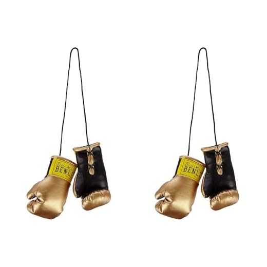 BENLEE Rocky Marciano Unisex Miniature Boxing Gloves, Gold, Einheitsgröße EU (Packung mit 2)