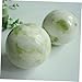 NOLITOY 2pcs Creative Jade Hand Massage Balls for Elders Natural Solid Fitness Balls for Relaxation Hand Therapy Random Grain Color