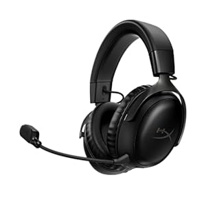 HyperX Cloud III Wireless â Gaming Headset for PC, PS5, PS4, up to 120-hour Battery, 2.4GHz Wireless, DTS Spatial Audio, 53mm Angled Drivers, Memory Foam, Durable Frame, 10mm Microphone, Black