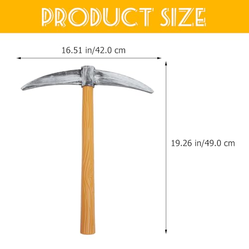AOKWAWALIY Pickaxe Shovel Props Foam Pickaxe Cosplay Pickaxe Safe Shovel Prop Fake Shovel Tool Halloween Costume Accessories, 49.00X41.00X4.50CM, As Shown1