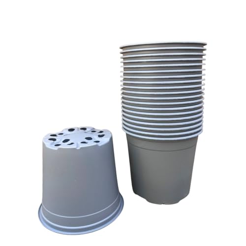 Nutley's 13cm 1 Litre Grey Round Plastic Plant Pot (Pack of 20)