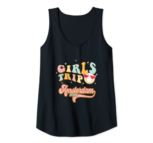 Mujer Amsterdam Girls Trip 2023 Mujer Países Bajos Holanda Holiday Camiseta sin Mangas