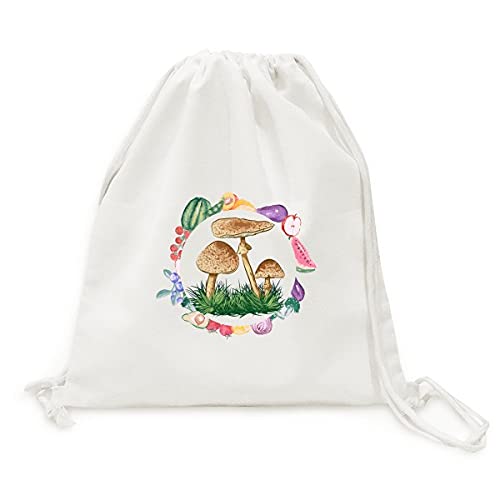 Sac en tissu pliable à sangle illustré de truffe pour fruits et légumes