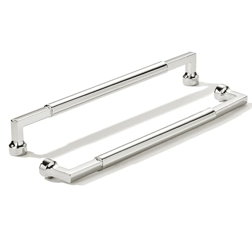khtumeware 2-Pack 10-Inch(256mm) Polished Nickel Cabinet Pulls,Heavy-Duty Solid Handles for Kitchen Cabinets, Cupboards, Drawers and Bathroom Hardware by khtumeware - Used condition - US$13.59