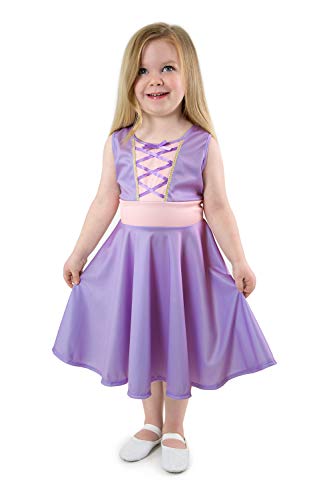 Little Adventures Rapunzel Princess Twirl Dress (Medium Size 6) - Machine Washable Child Pretend Play And Party Dress With No Glitter #TOP5