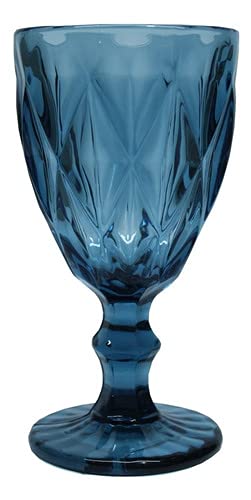 Jogo de Taças Diamond Vidro - 360ml Cor:Azul