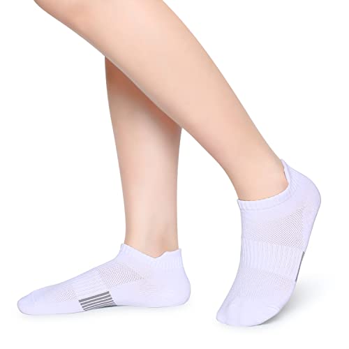 Henwarry Women's 10 Pairs Athletic Running Low Cut Socks Thin Cotton Soft Ankle Tab Socks2