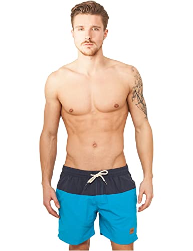 Preisvergleich Produktbild Urban Classics Herren Badehose Block Swim Shorts nvy / tur L