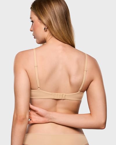 Image of INLYRIC Women's Unlined Balconette Bra Demi Underwire