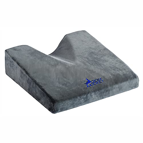 Desk Jockey Car Seat Memory Foam Wedge Tailbone Cushion- Elevate Height and Comfort While Driving with Premium Therapeutic Grade Firm Automobile Wedge Pad Pillow for Car,Truckers and Vehicle Use